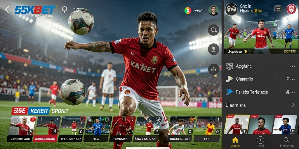 Tampilan menarik dari gameplay <strong>55KBET</strong> dengan berbagai olahraga.
