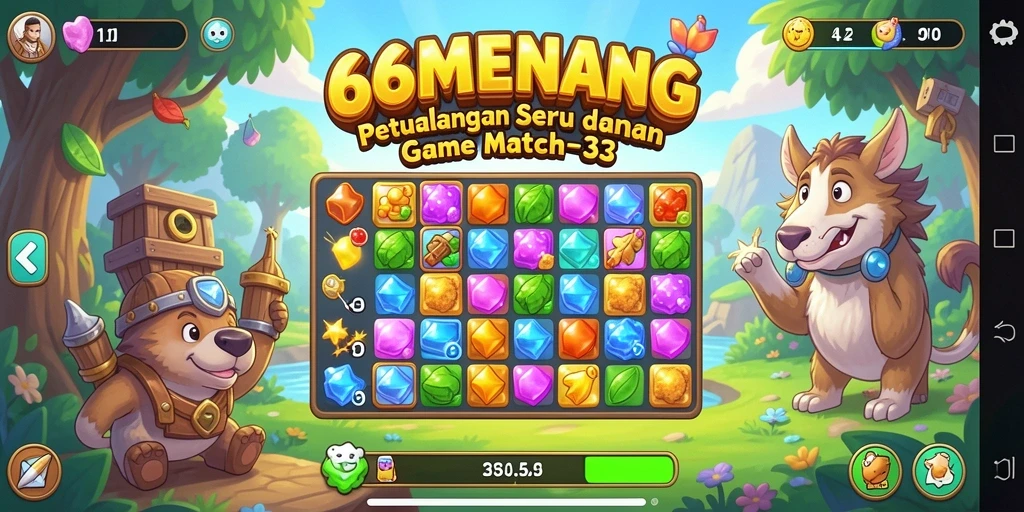 Tampilan gameplay seru dan menantang dalam 66MENANG.