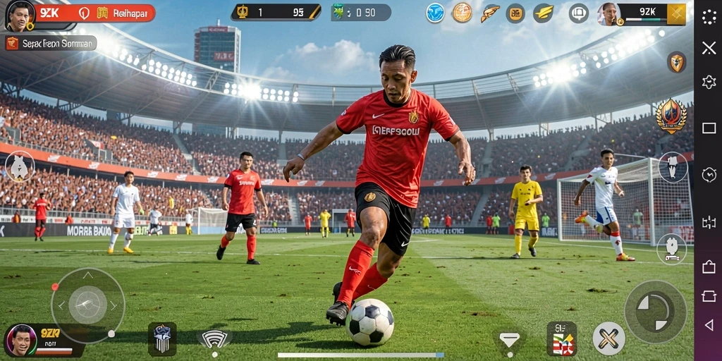 Tangkapan layar gameplay 9ZK yang penuh aksi di lapangan.