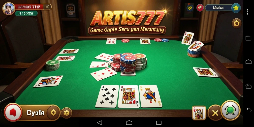 Tampilan menarik dari gameplay Gaple di ARTIS777.