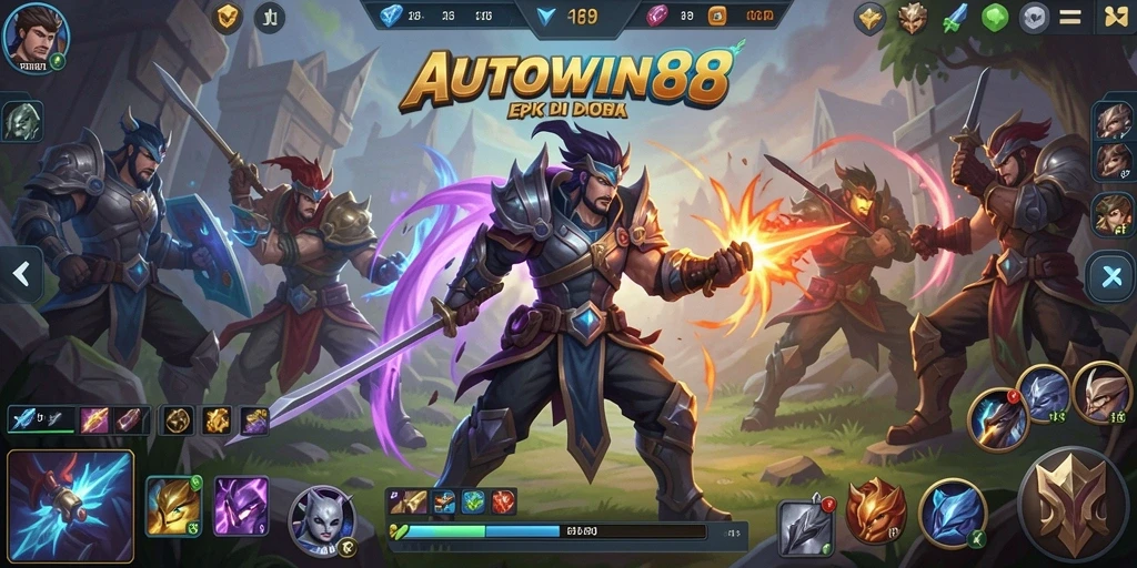 Gameplay seru di AUTOWIN88 dengan aksi pertarungan tim.
