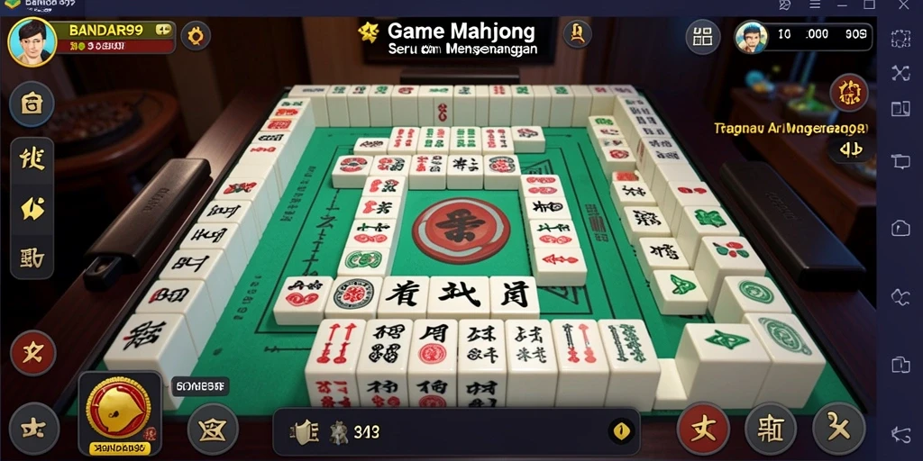 Screenshot gameplay BANDAR99 menampilkan aksi seru Mahjong.