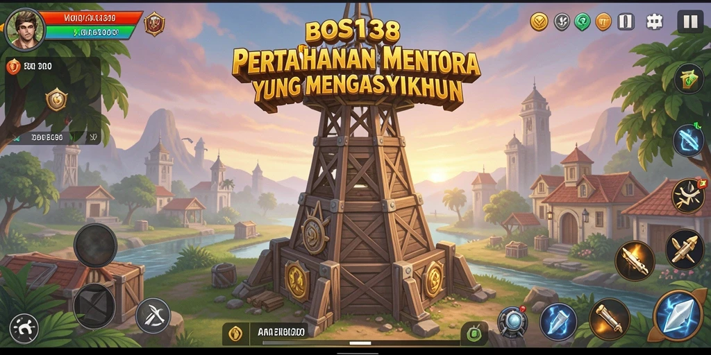Screenshot gameplay BOS138 menampilkan aksi menara yang seru.