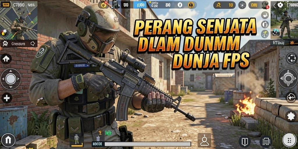 Tampilan gameplay seru dan dinamis dari C7890 di medan perang FPS.