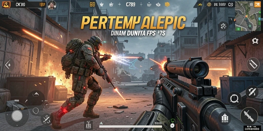 Tangkapan layar utama CK789 menunjukkan intensitas pertempuran FPS yang mendebarkan.