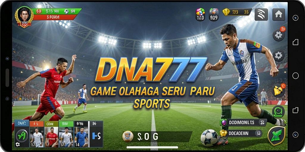 Screenshot menampilkan aksi seru dari pertandingan dalam DNA777.