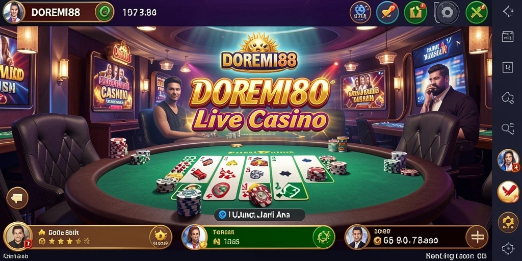 Tampilan gameplay menarik dari DOREMI88 di Live Casino.