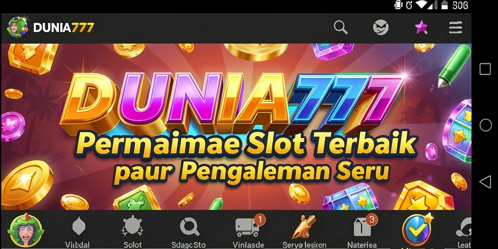 Tampilan gameplay Slot seru di DUNIA777 dengan efek visual menarik.