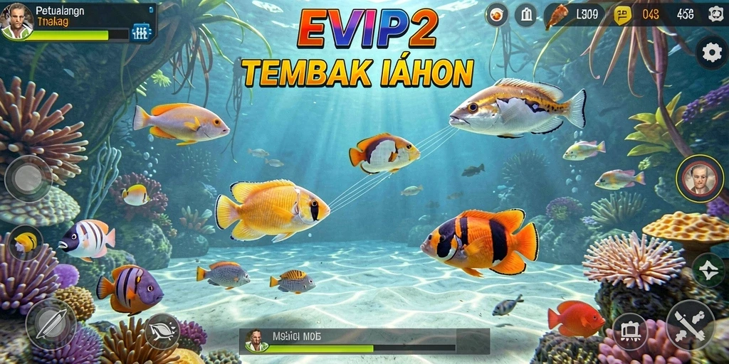Gameplay seru saat berburu ikan di EVIP2.