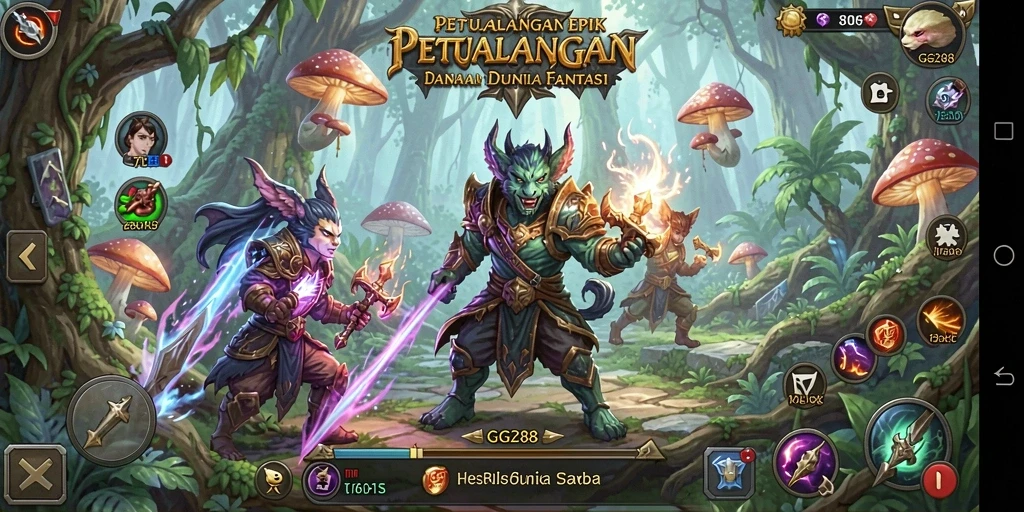 Tangkapan layar menarik dari gameplay RPG GG288.