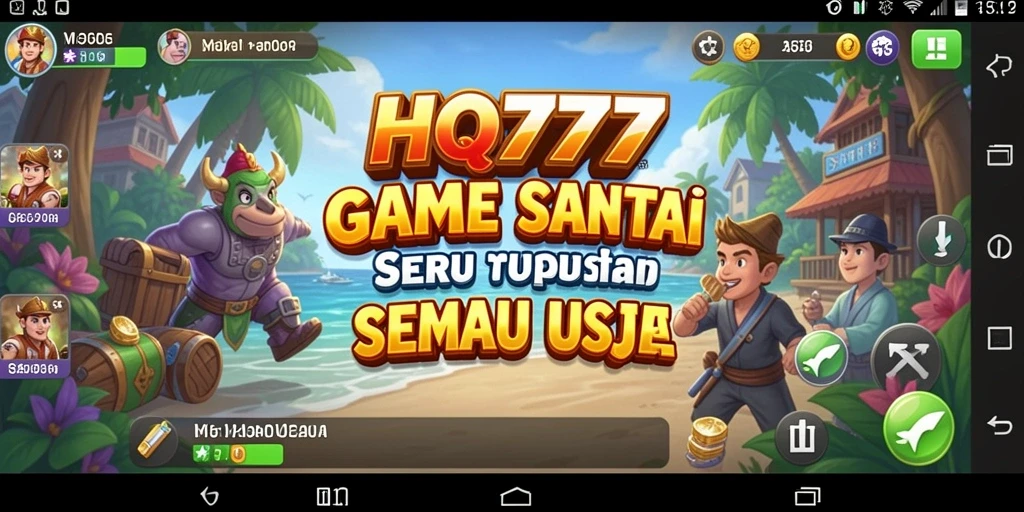 Tampilan gameplay HQ777 yang menghibur dan penuh warna.