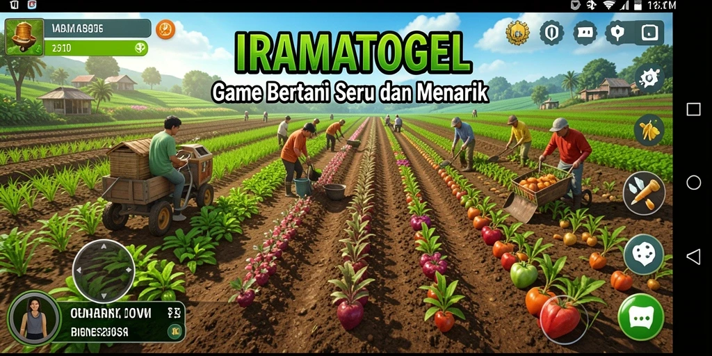 Tampilkan gameplay menarik bertani di IRAMATOGEL.