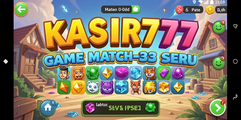Tampilan gameplay seru KASIR777 dalam kategori Match-3.