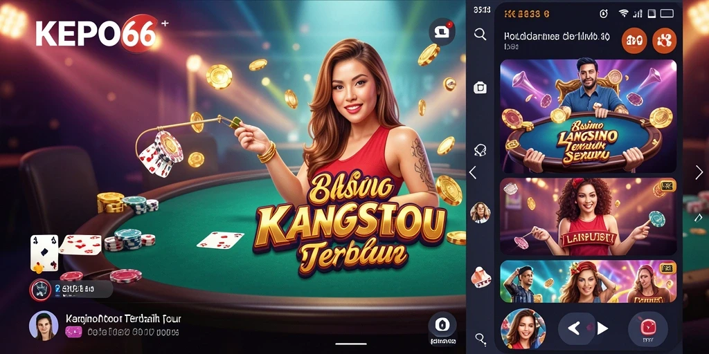 Tampilan gameplay kasino langsung di aplikasi KEPO66.