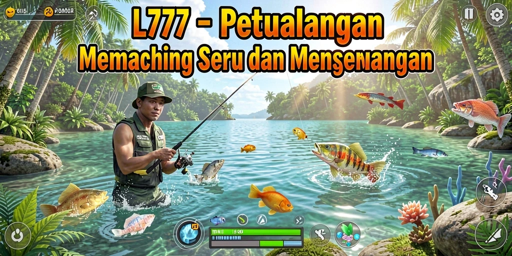 Screenshot gameplay L777 yang menunjukkan suasana memancing yang menakjubkan.