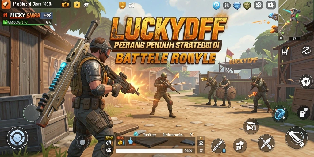 Tampilan seru dari pertarungan Battle Royale di LUCKYDF.