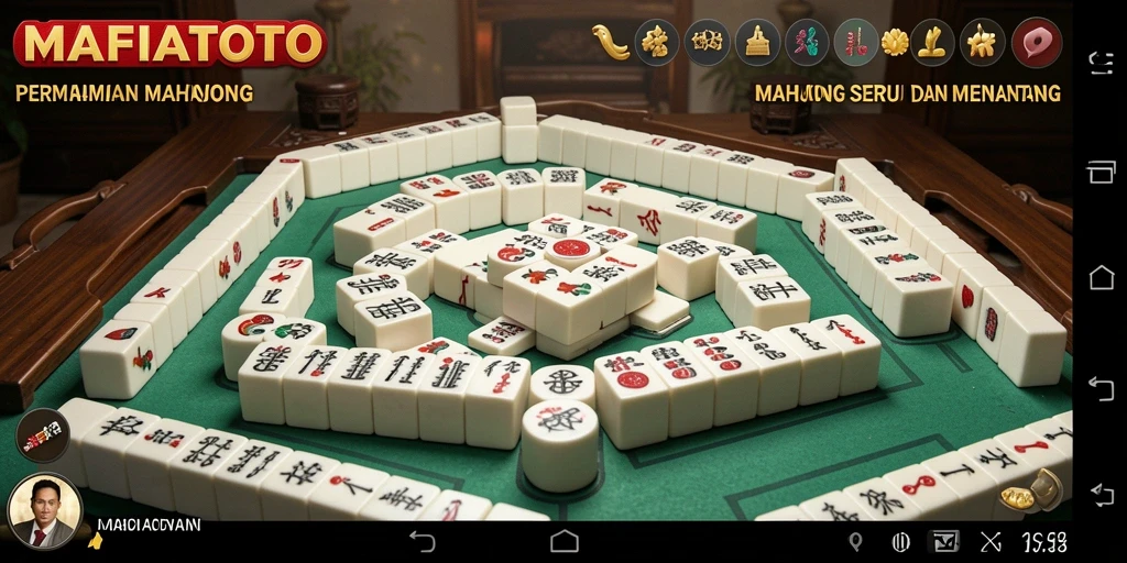 Tampilan gameplay MAFIATOTO dengan desain Mahjong yang menarik.