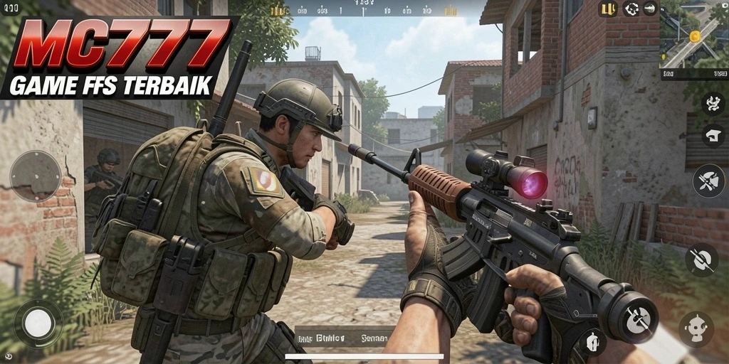 Tampilan gameplay seru dari MC777, fokus pada aksi menembak yang intens.