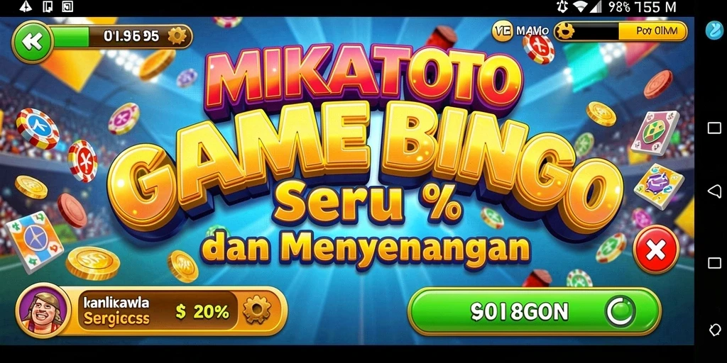 Tampilan gameplay seru dan interaktif dalam MIKATOTO Bingo.