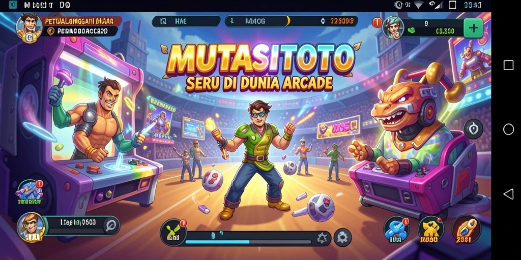 Tampilan gameplay seru yang penuh warna di MUTASITOTO.