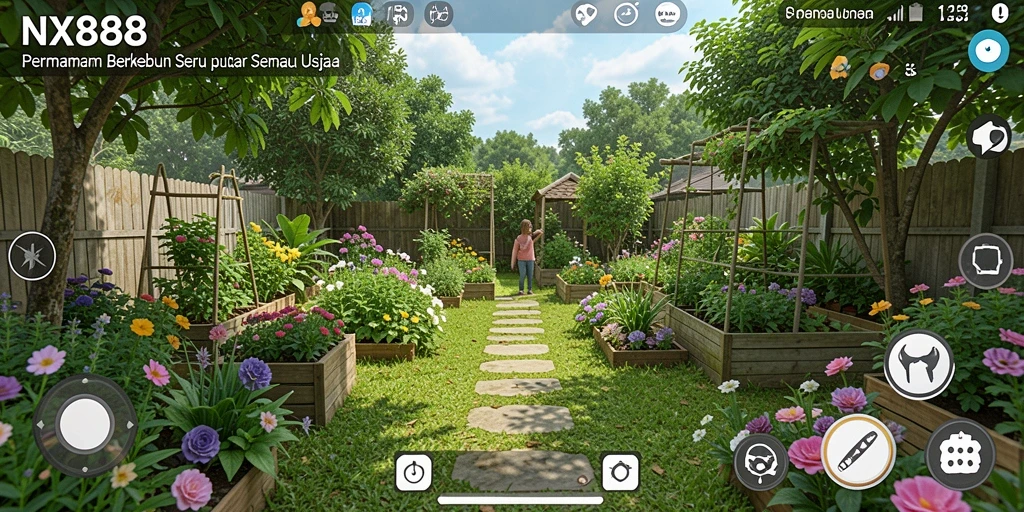 Tampilan gameplay berkebun menarik di NX888