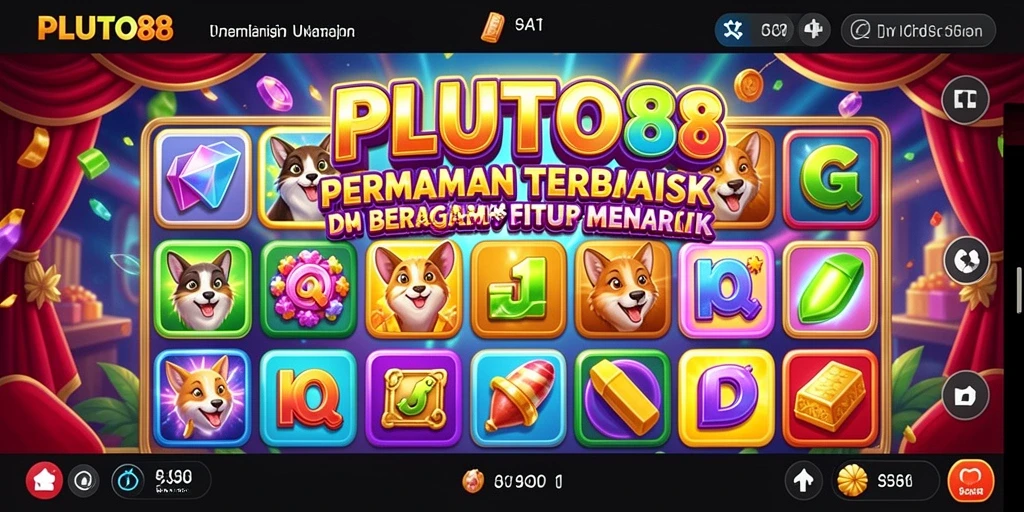 Tampilan menarik dari gameplay yang penuh warna di PLUTO88.
