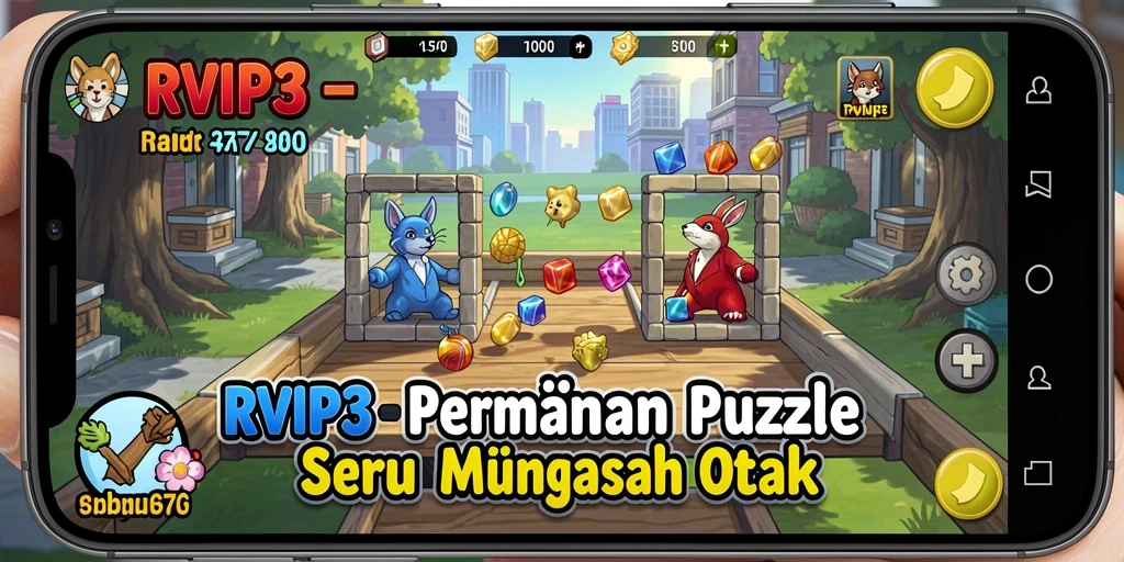 Tampilan gameplay seru dalam permainan Puzzle RVIP3.