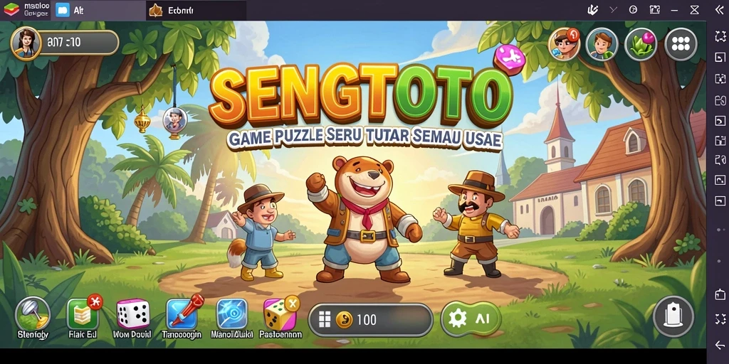 Tampilan gameplay menarik dalam SENGTOTO dengan berbagai puzzle.