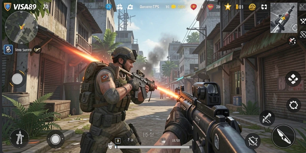 Gameplay seru dan intens dalam VISA89, menampilkan aksi TPS yang mendebarkan.