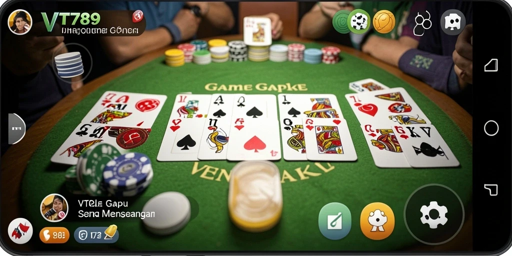 Tampilan permainan Gaple yang interaktif dan menyenangkan di VT789.