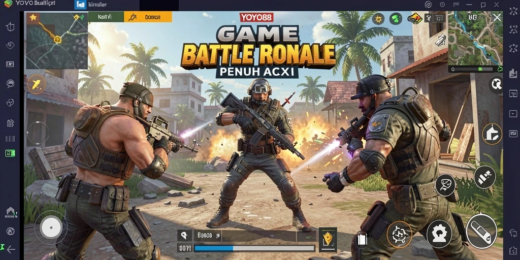 Gameplay menegangkan dalam Battle Royale YOYO88.